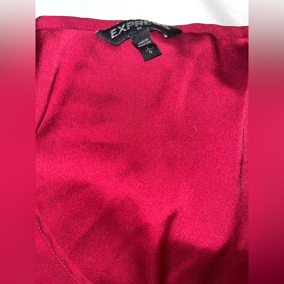 Red Express Satin Shirt - Picture 2 of 3